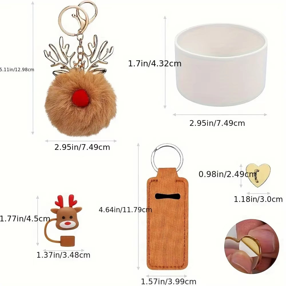 Christmas Tumbler Accessory Gift Set - 5 pcs
