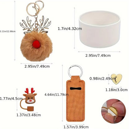 Christmas Tumbler Accessory Gift Set - 5 pcs